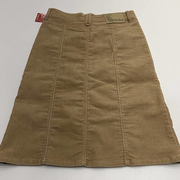 UNIONBAY Womens 1 (Juniors) Tan Corduroy Skirt - Picture 4 of 5